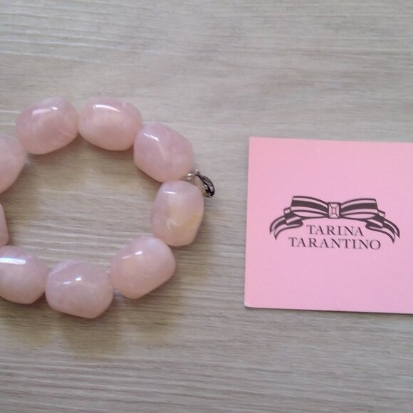 Tarina Tarantino Light Pink Lucite Bracelet New *Retired Colour* - Picture 7 of 7